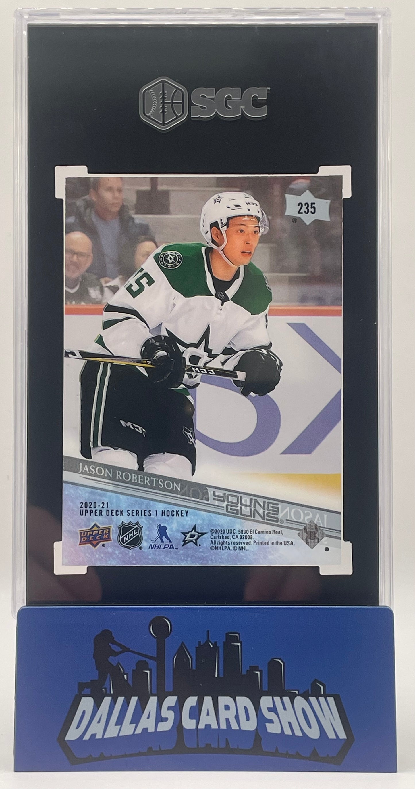 2020-21 Upper Deck #235 Jason Robertson Clear Cut Young Guns SGC 9.5