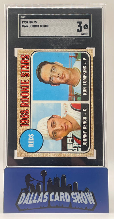 1968 Topps #247 Johnny Bench Rookie RC SGC 3