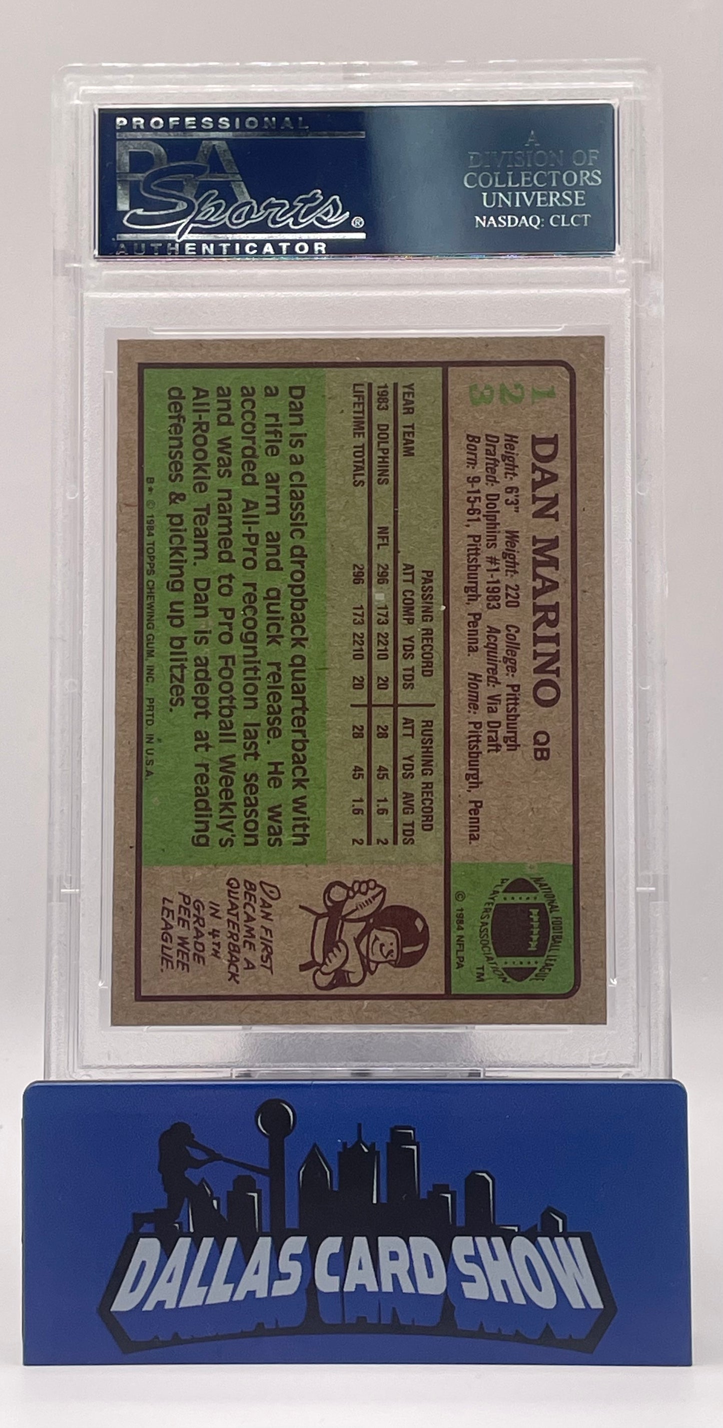 1984 Topps Dan Marino #123 PSA 9