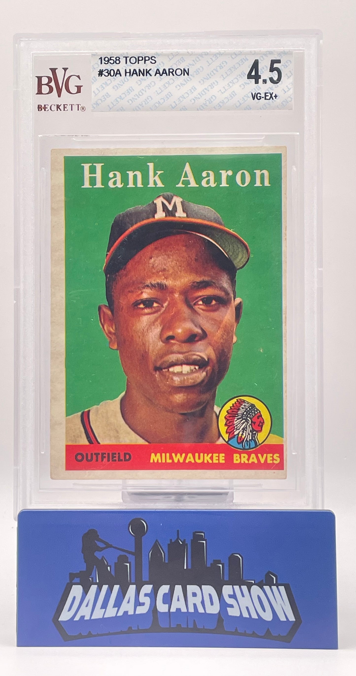 1958 Topps Hank Aaron Name in White #30A BVG 4.5 VG-EX+
