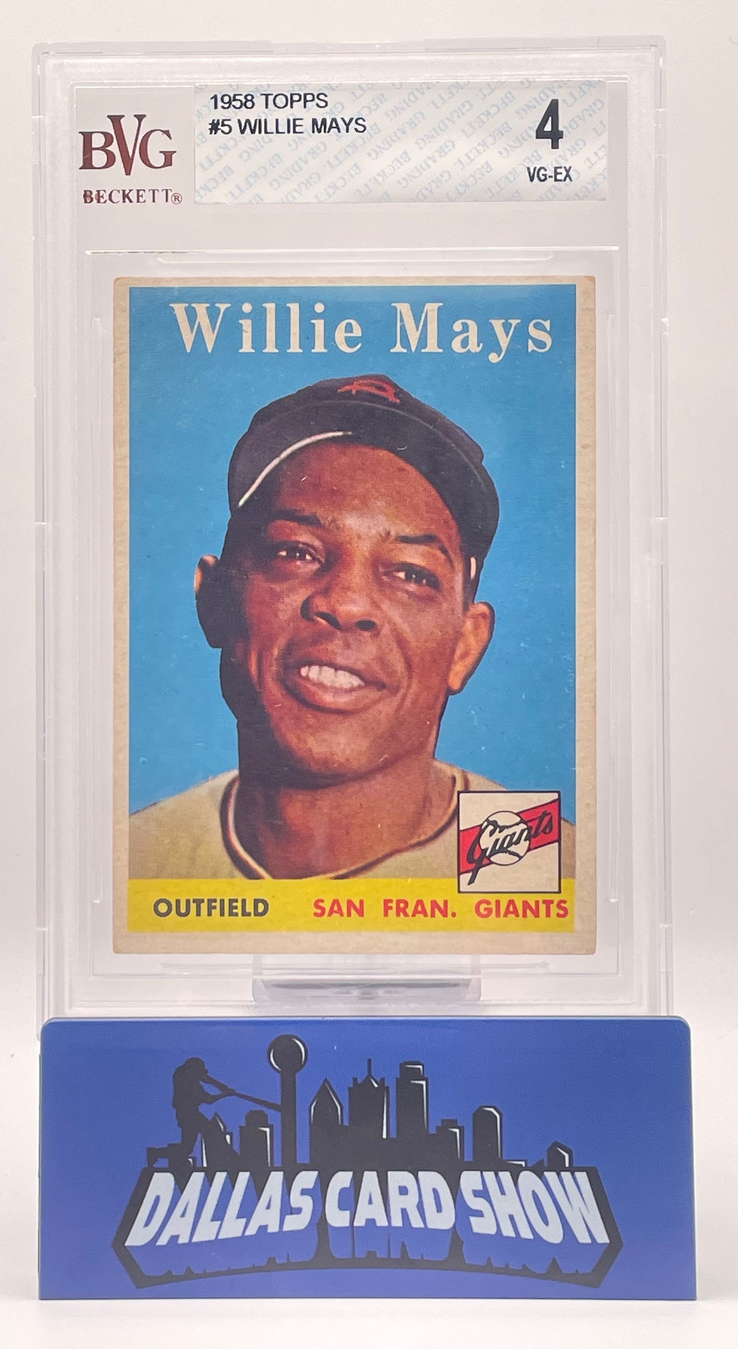 1958 Topps Willie Mays #5 BVG 4 VG-EX
