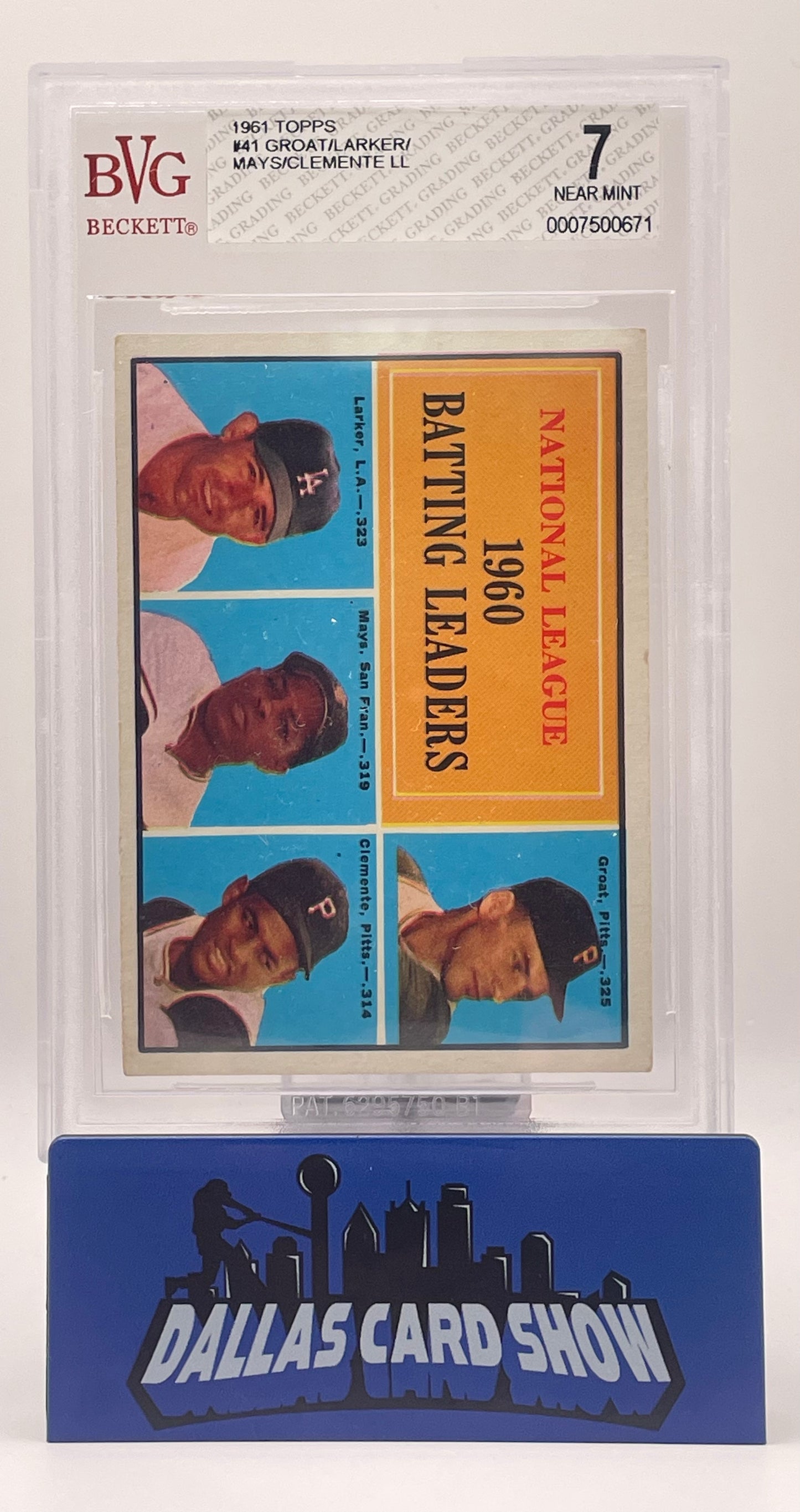 1961 Topps Groat/Larker/Mays/Clemente LL #41 BVG 7 NM