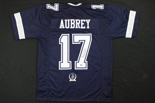 BRANDON AUBREY SIGNED ROAD FOOTBALL JERSEY Dallas Cowboys XL BAS COA