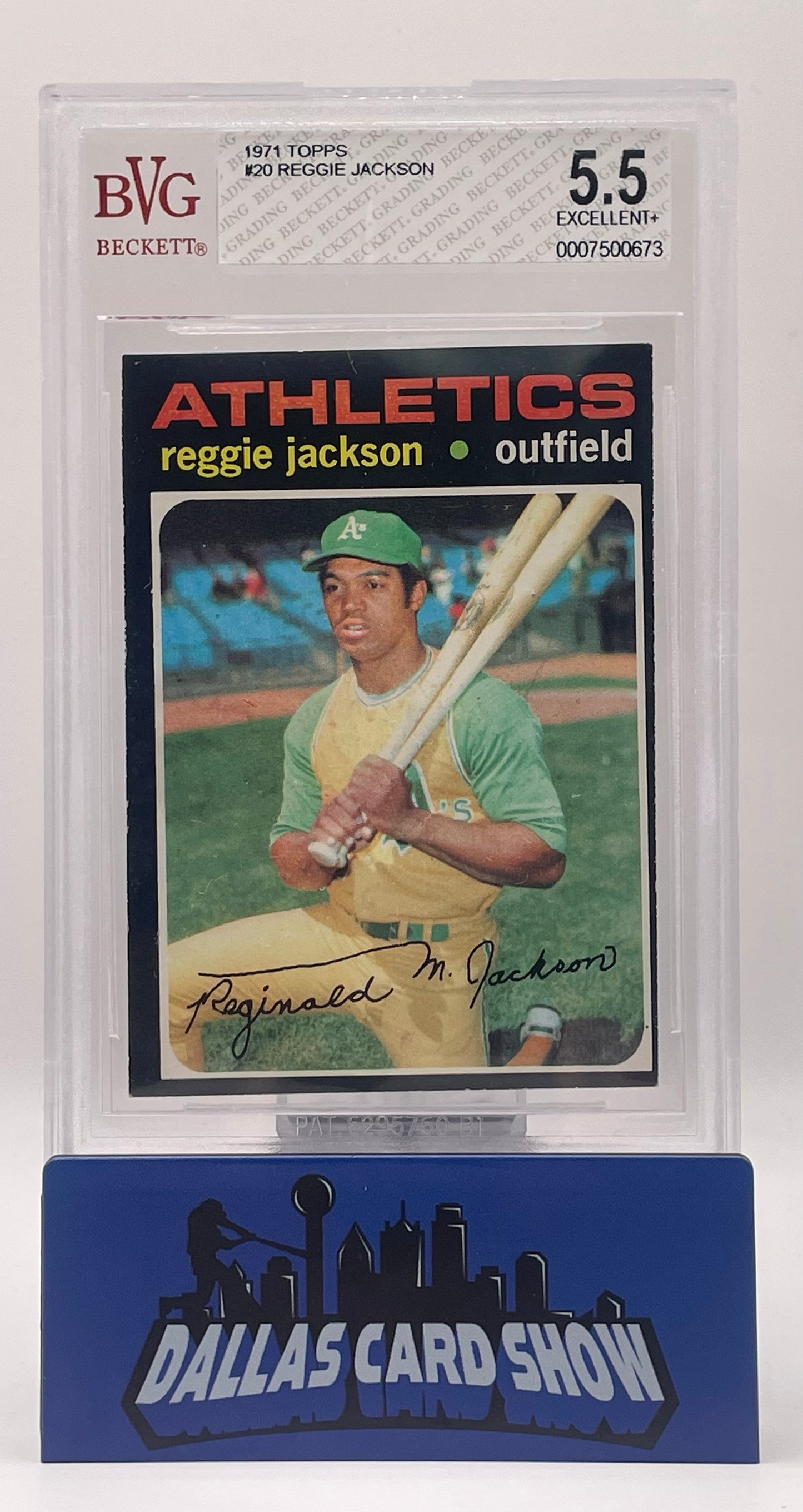 1971 Topps Reggie Jackson #20 BVG 5.5 EX