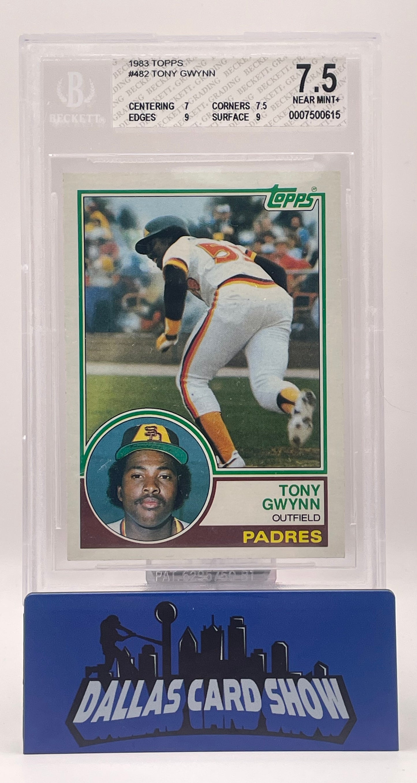 1983 Topps Tony Gwynn #482 BVG 7.5 NEAR MINT+