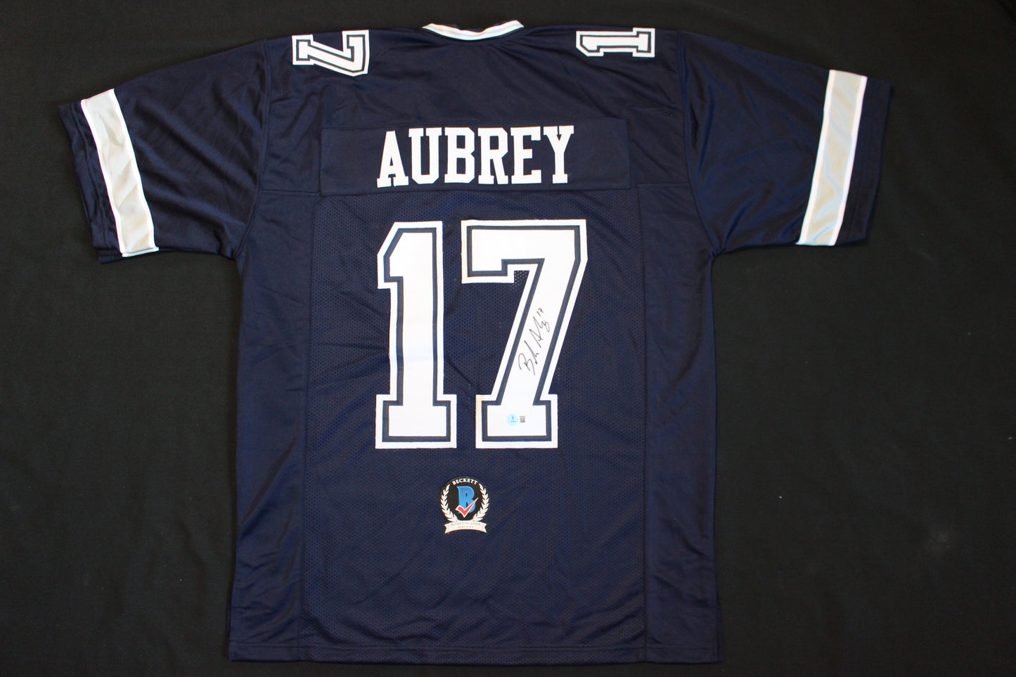 BRANDON AUBREY SIGNED ROAD FOOTBALL JERSEY Dallas Cowboys XL BAS COA