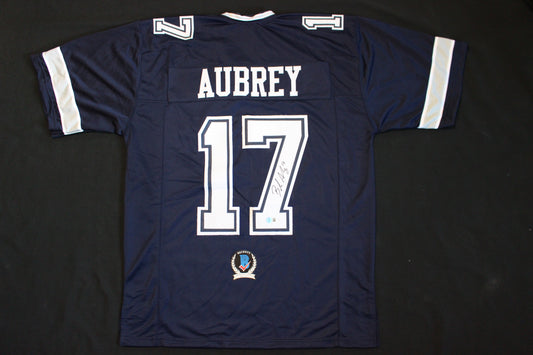 BRANDON AUBREY SIGNED ROAD FOOTBALL JERSEY Dallas Cowboys XL BAS COA
