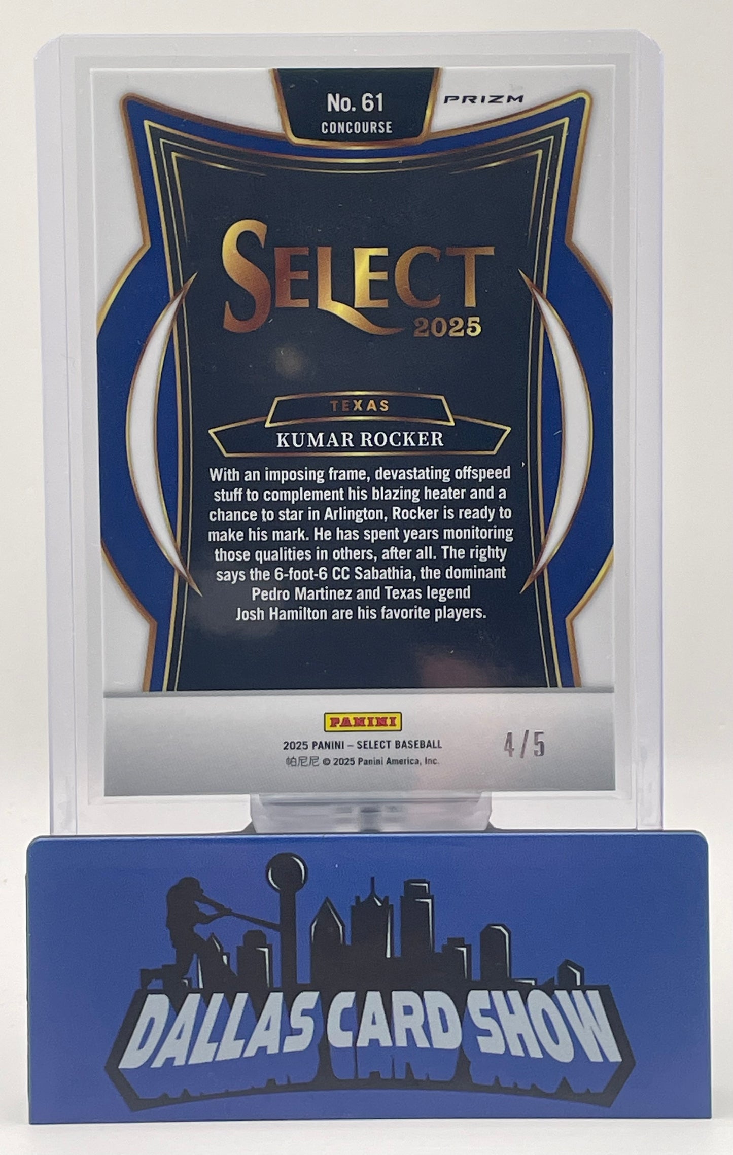 2025 Panini Select Kumar Rocker Green Rookie Prizm /5 #61