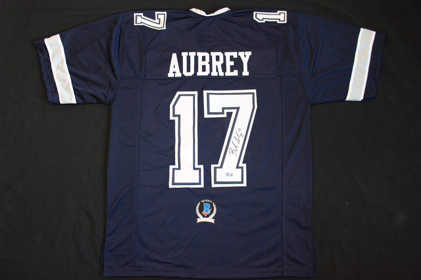 BRANDON AUBREY SIGNED ROAD FOOTBALL JERSEY Dallas Cowboys XL BAS COA