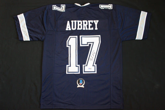 BRANDON AUBREY SIGNED ROAD FOOTBALL JERSEY Dallas Cowboys XL BAS COA
