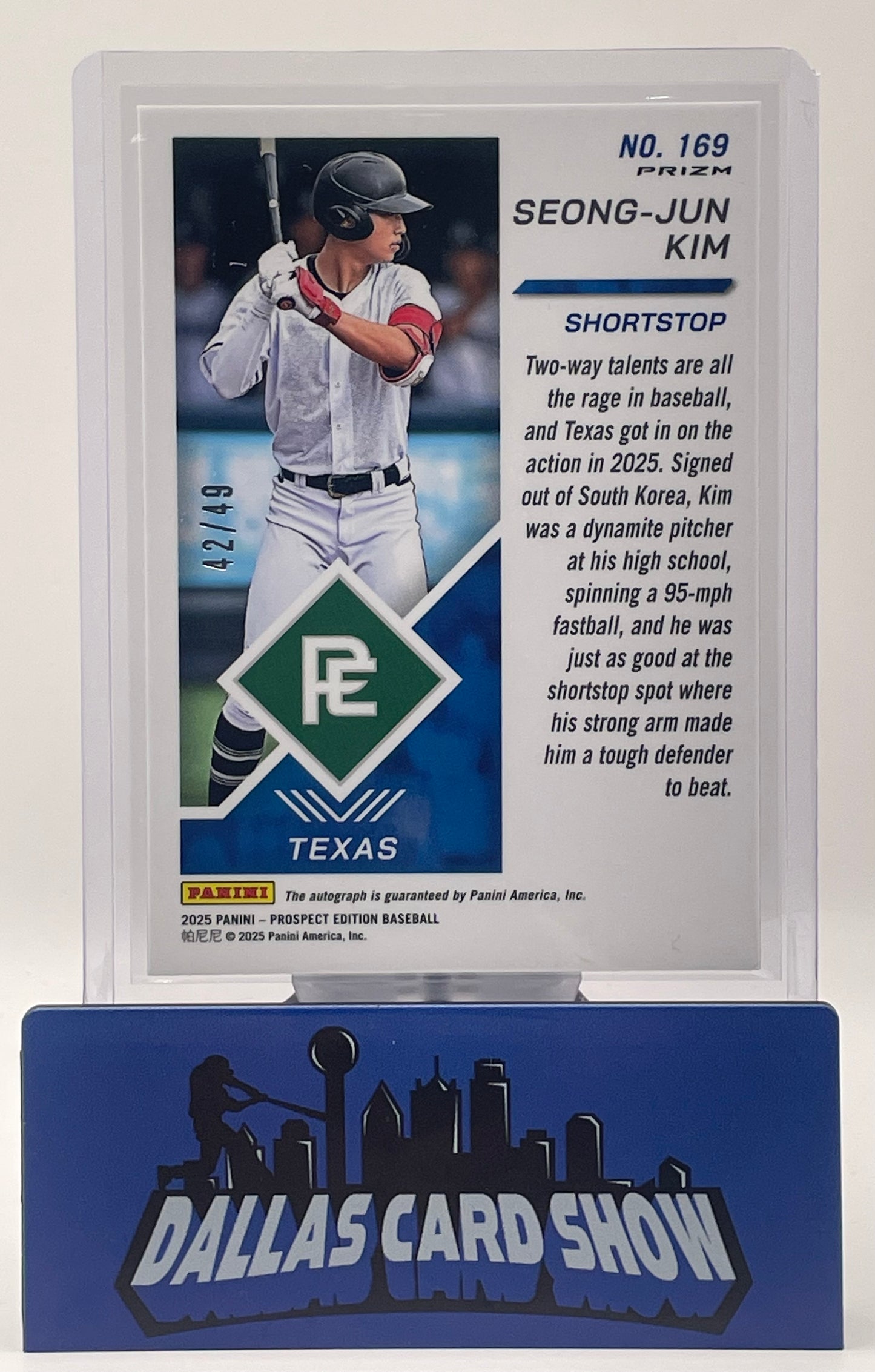 2025 Panini Prospect Edition Seong-Jun Kim Scope Autograph /49 #169