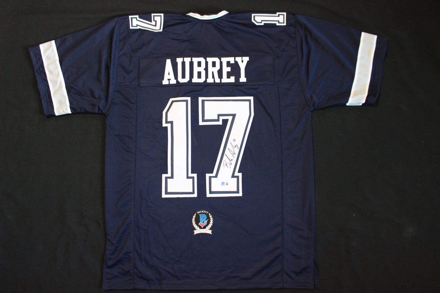 BRANDON AUBREY SIGNED ROAD FOOTBALL JERSEY Dallas Cowboys XL BAS COA