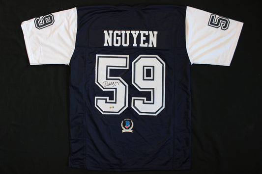 DAT NGUYEN SIGNED FOOTBALL Thanksgiving JERSEY Dallas Cowboys Aggies BAS COA