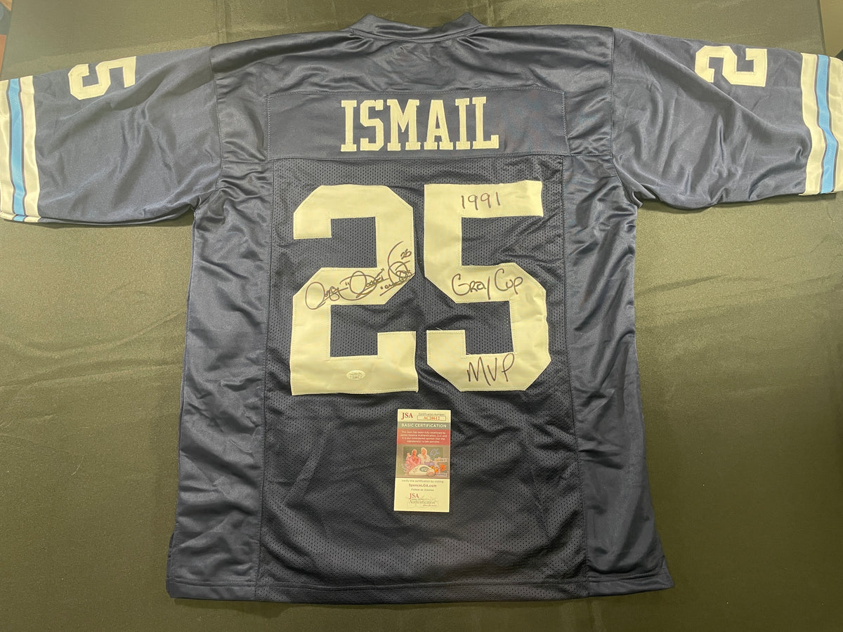ROCKET ISMAIL TORONTO ARGONAUTS SIGNED JERSEY FULL SIG w/1991MVP" JSA