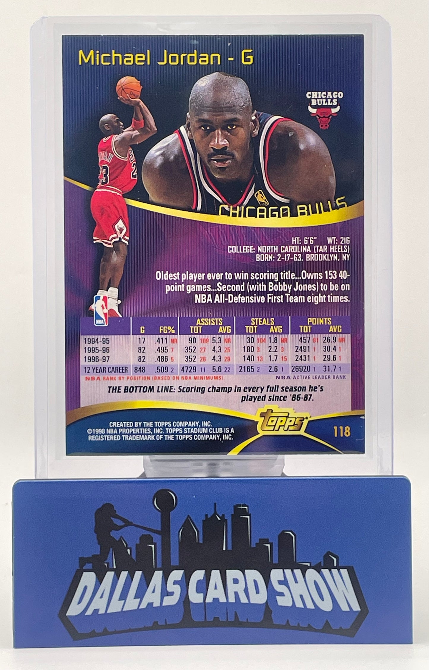 1998 Topps Stadium Club Michael Jordan #118