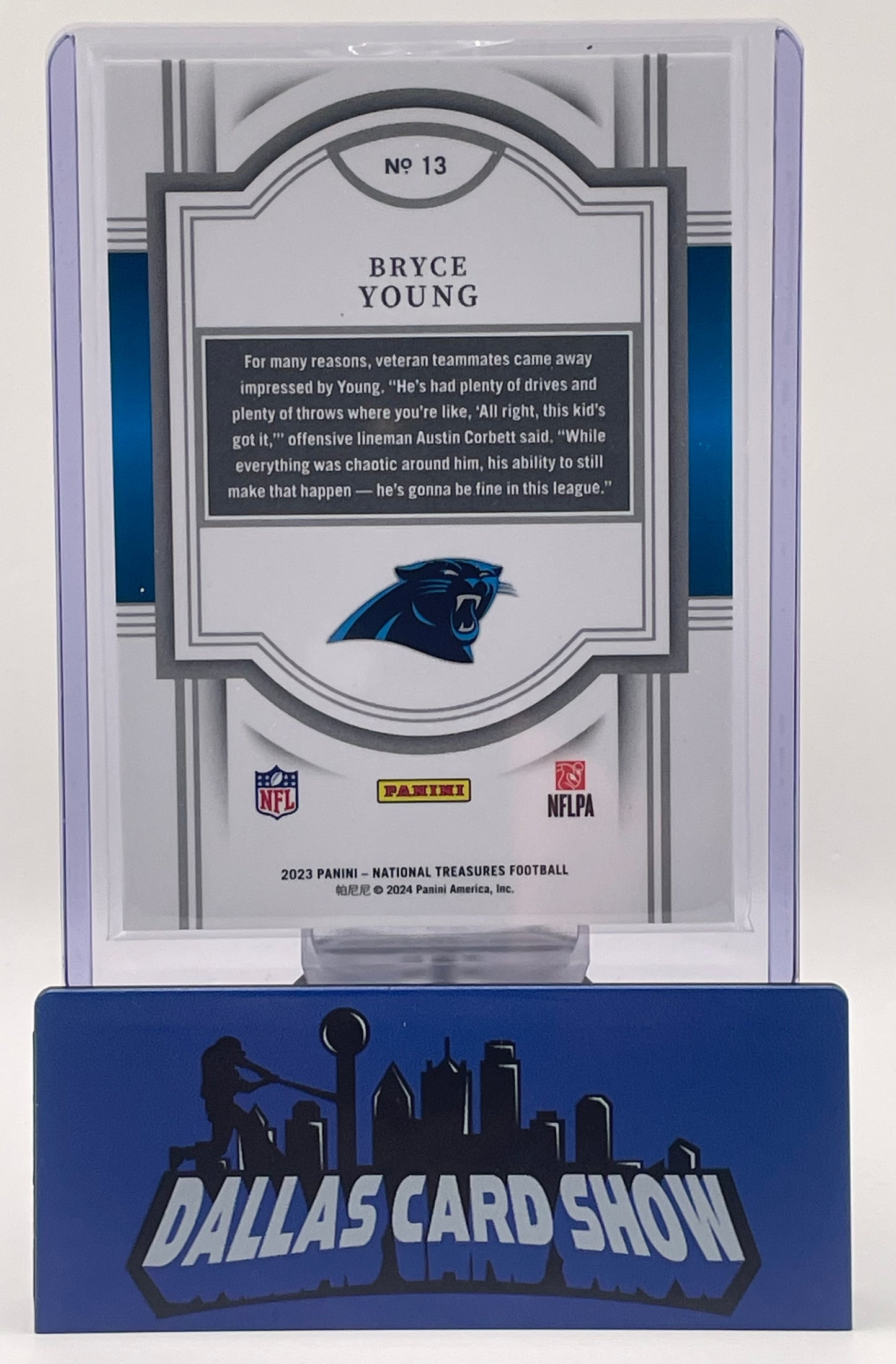 2023 Panini National Treasures Bryce Young Purple Rookie /49 #13