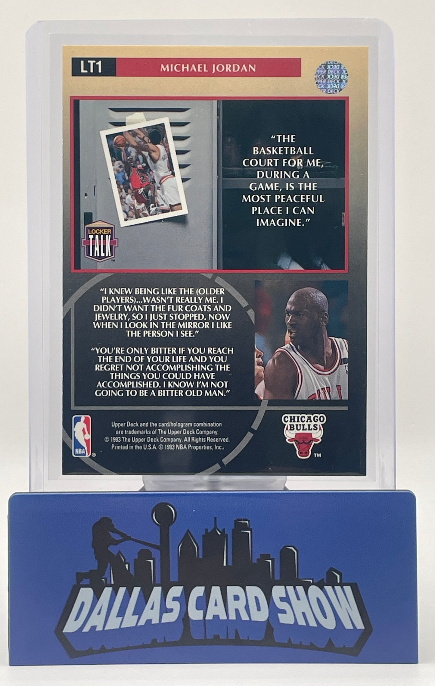 1993-94 Upper Deck Michael Jordan Locker Talk #LT1