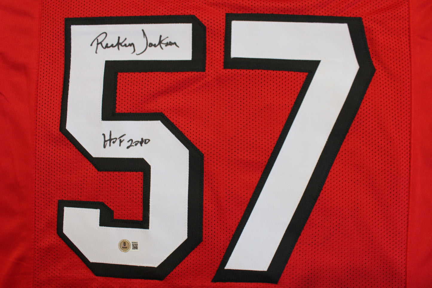 RICKEY JACKSON SAN FRANCISCO 49ers SIGNED FOOTBALL JERSEY w/HOF 2010 BAS COA