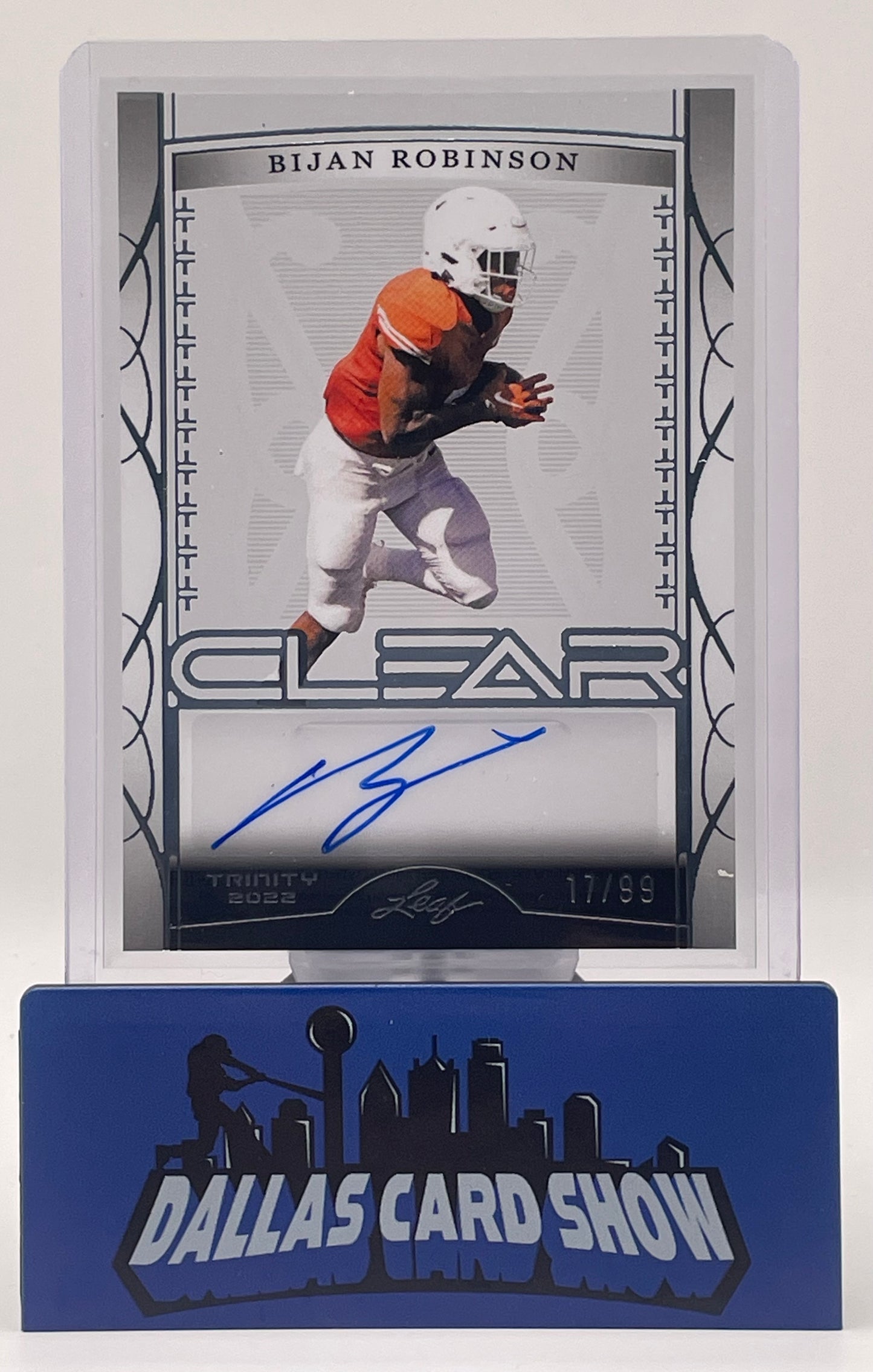 2022 Leaf Trinity Football Bijan Robinson CLEAR Autograph #CA-BR1