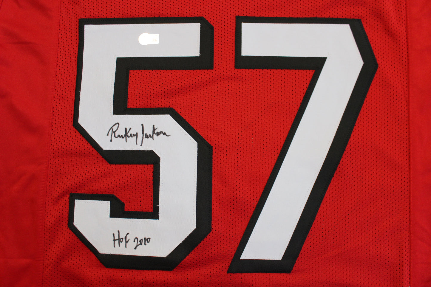 RICKEY JACKSON SAN FRANCISCO 49ers SIGNED FOOTBALL JERSEY w/HOF 2010 BAS COA