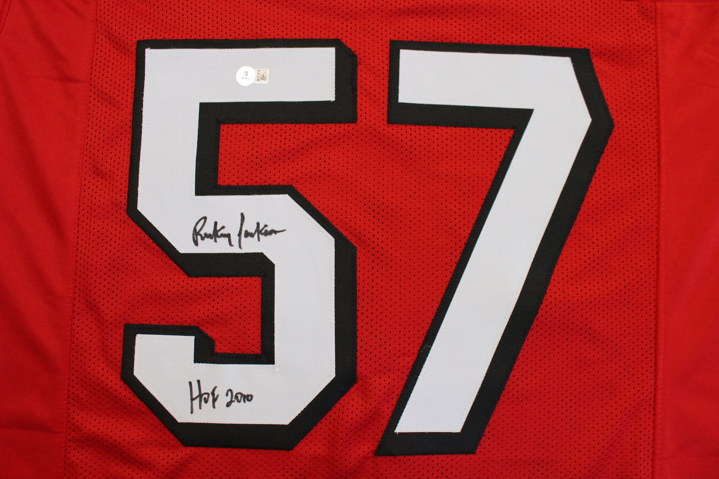 RICKEY JACKSON SAN FRANCISCO 49ers SIGNED FOOTBALL JERSEY w/HOF 2010 BAS COA