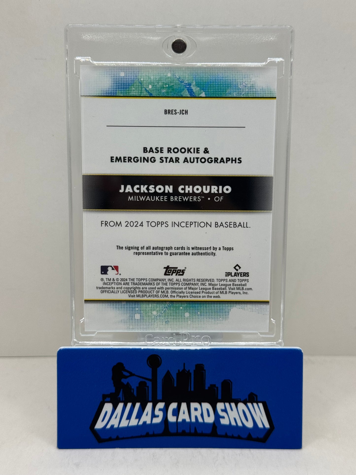 2024 Topps Inception #BRES-JCH Jackson Chourio Emerging Star Autographs /75