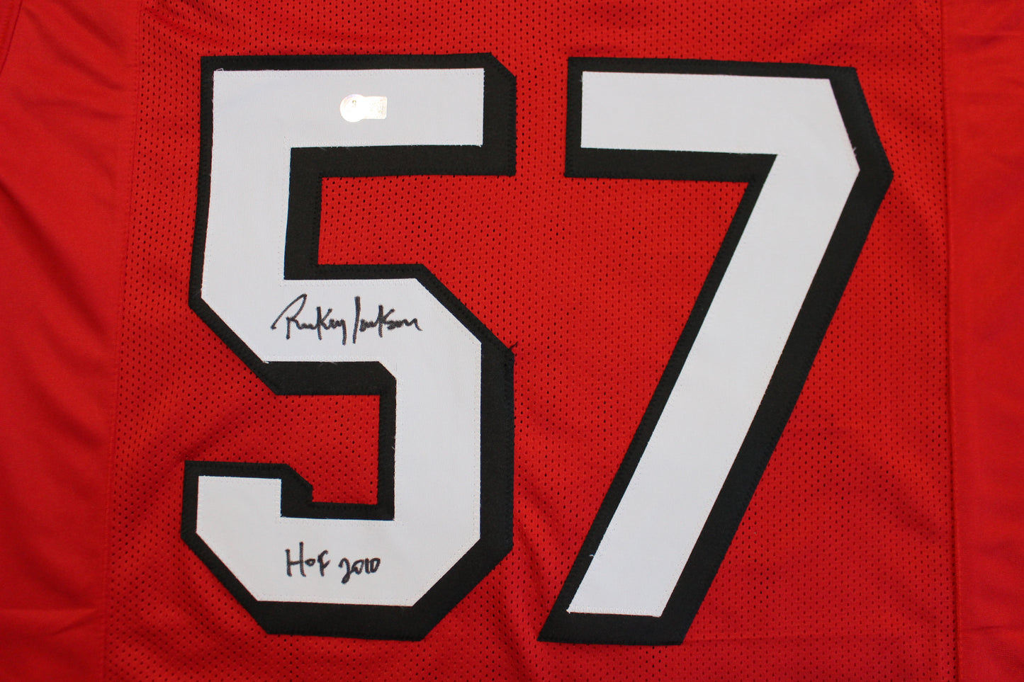 RICKEY JACKSON SAN FRANCISCO 49ers SIGNED FOOTBALL JERSEY w/HOF 2010 BAS COA