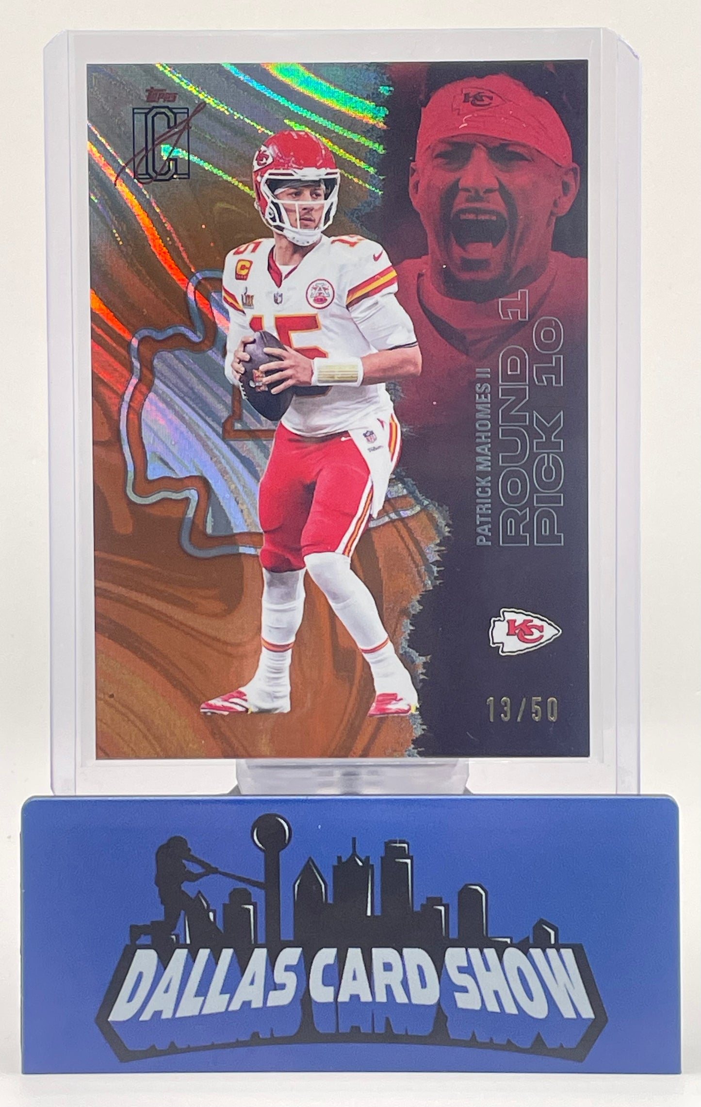 2025 Topps Signature Class Football Patrick Mahomes II Orange Lava /50 #29