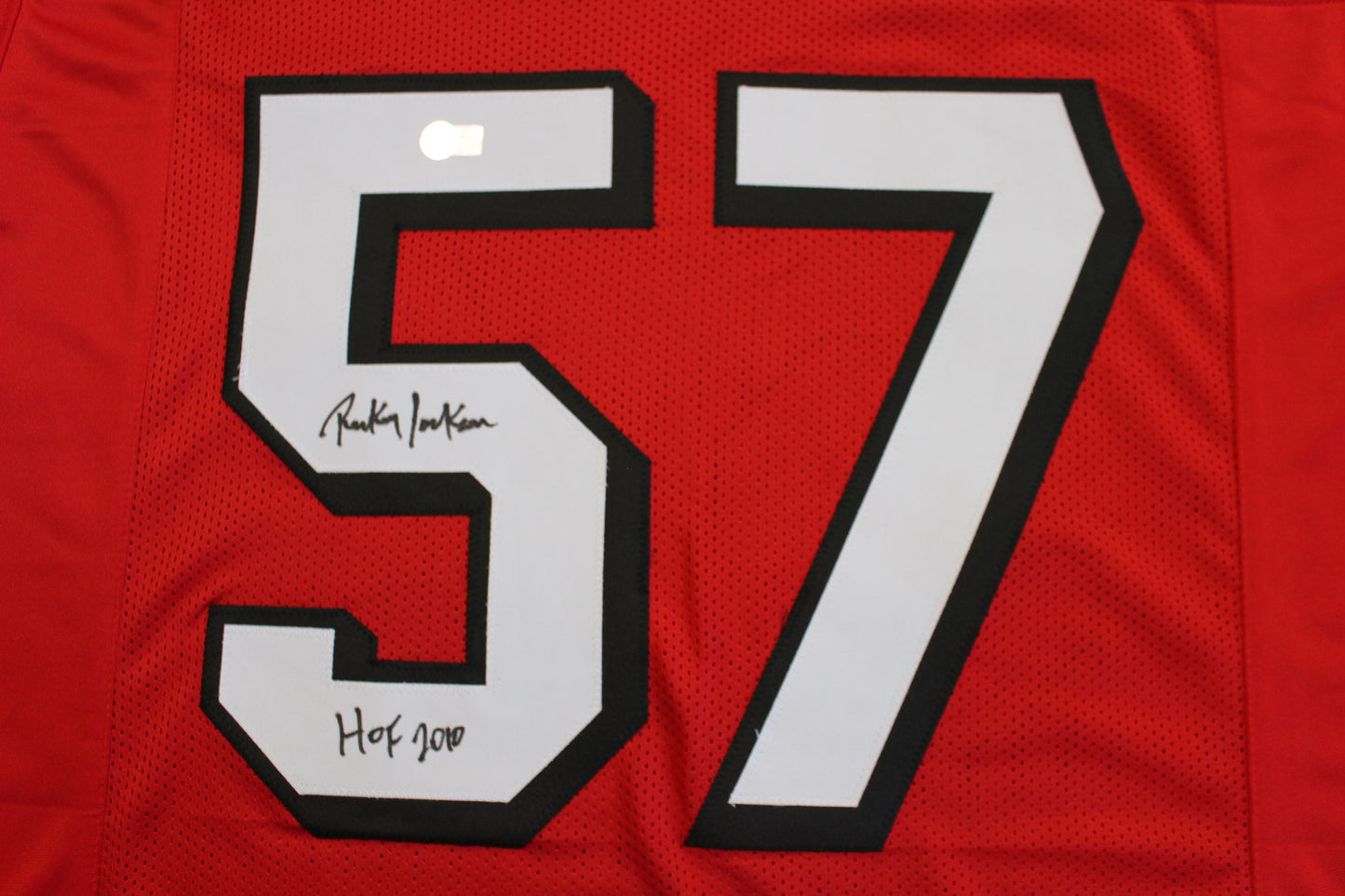RICKEY JACKSON SAN FRANCISCO 49ers SIGNED FOOTBALL JERSEY w/HOF 2010 BAS COA
