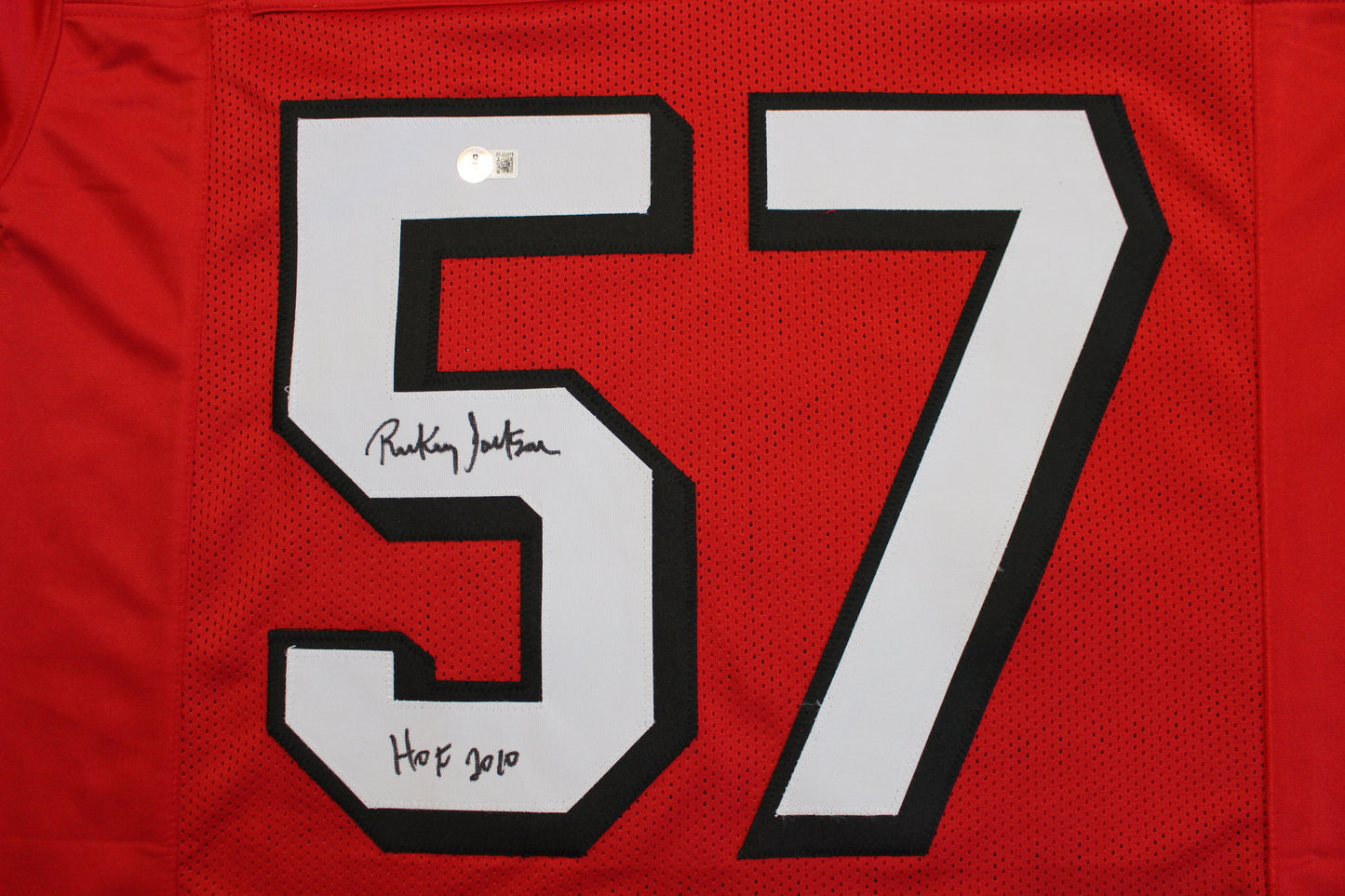 RICKEY JACKSON SAN FRANCISCO 49ers SIGNED FOOTBALL JERSEY w/HOF 2010 BAS COA