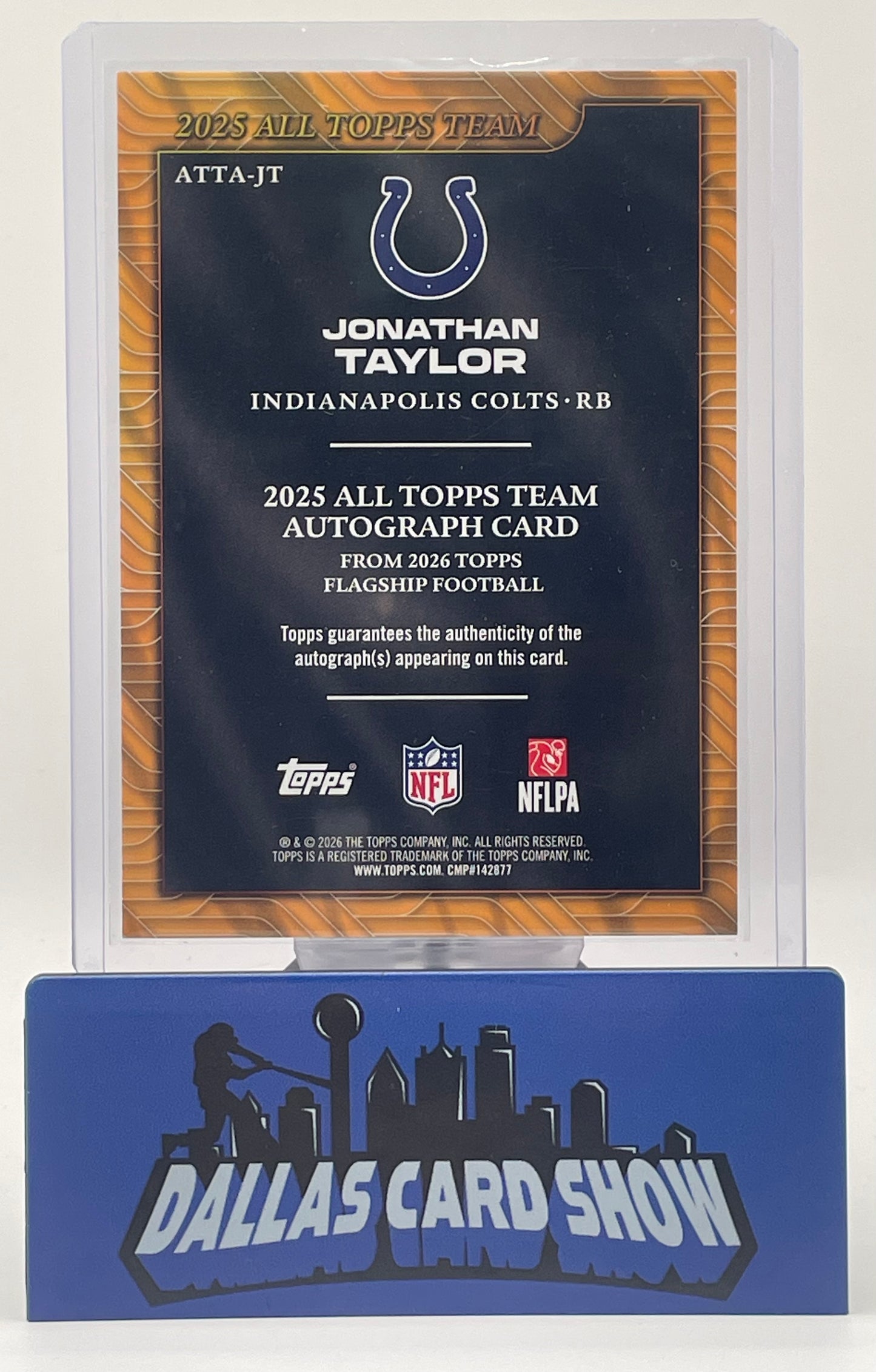2026 Topps Football Jonathon Taylor All Topps Team Autograph #ATTA-JT