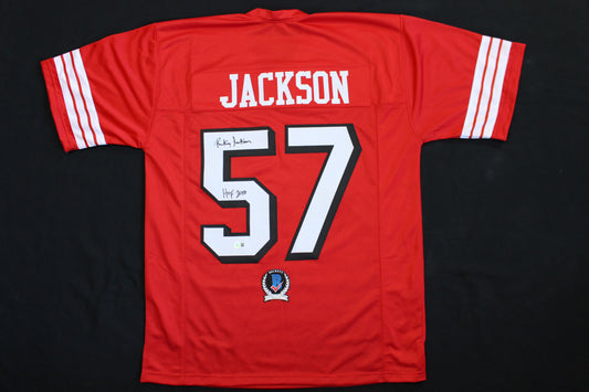 RICKEY JACKSON SAN FRANCISCO 49ers SIGNED FOOTBALL JERSEY w/HOF 2010 BAS COA