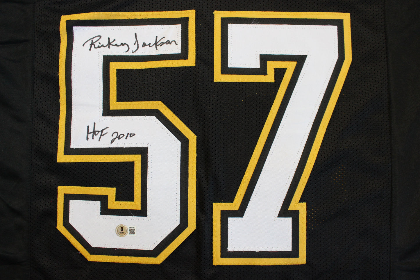 RICKEY JACKSON NEW ORLEANS SAINTS SIGNED THROWBACK JERSEY w/HOF 2010 BAS