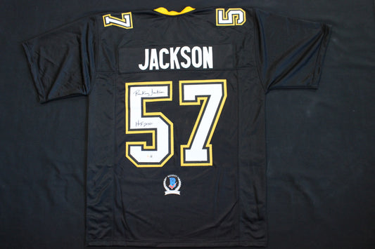 RICKEY JACKSON NEW ORLEANS SAINTS SIGNED THROWBACK JERSEY w/HOF 2010 BAS