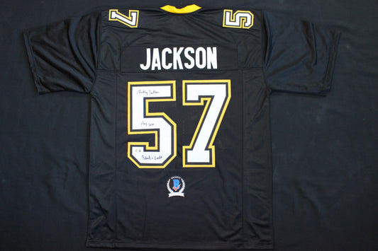 RICKEY JACKSON NEW ORLEANS SAINTS SIGNED THROWBACK JERSEY w/HOF 2010 BAS