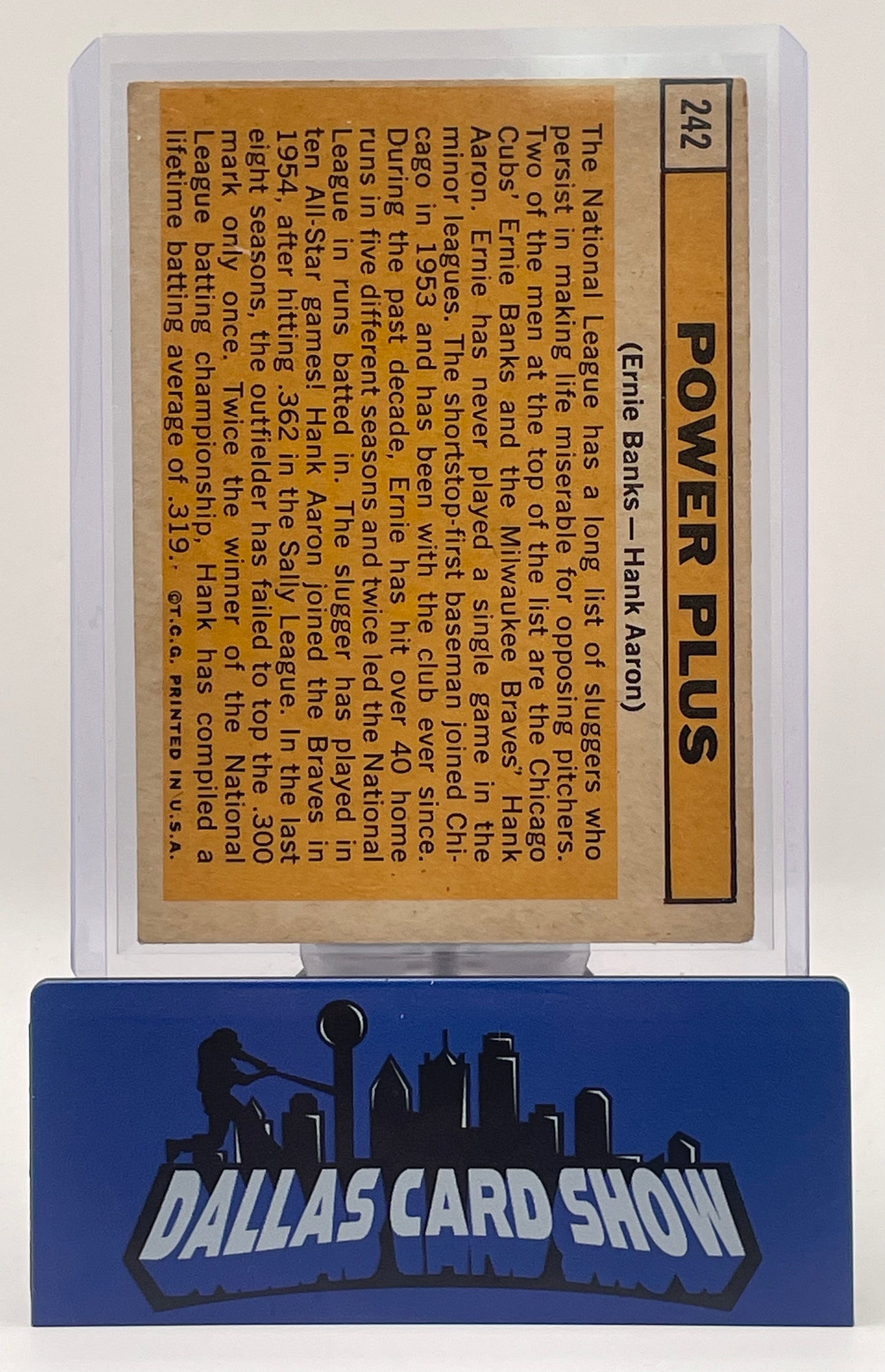 1963 Topps Power Plus Ernie Banks/Hank Aaron #242 VG