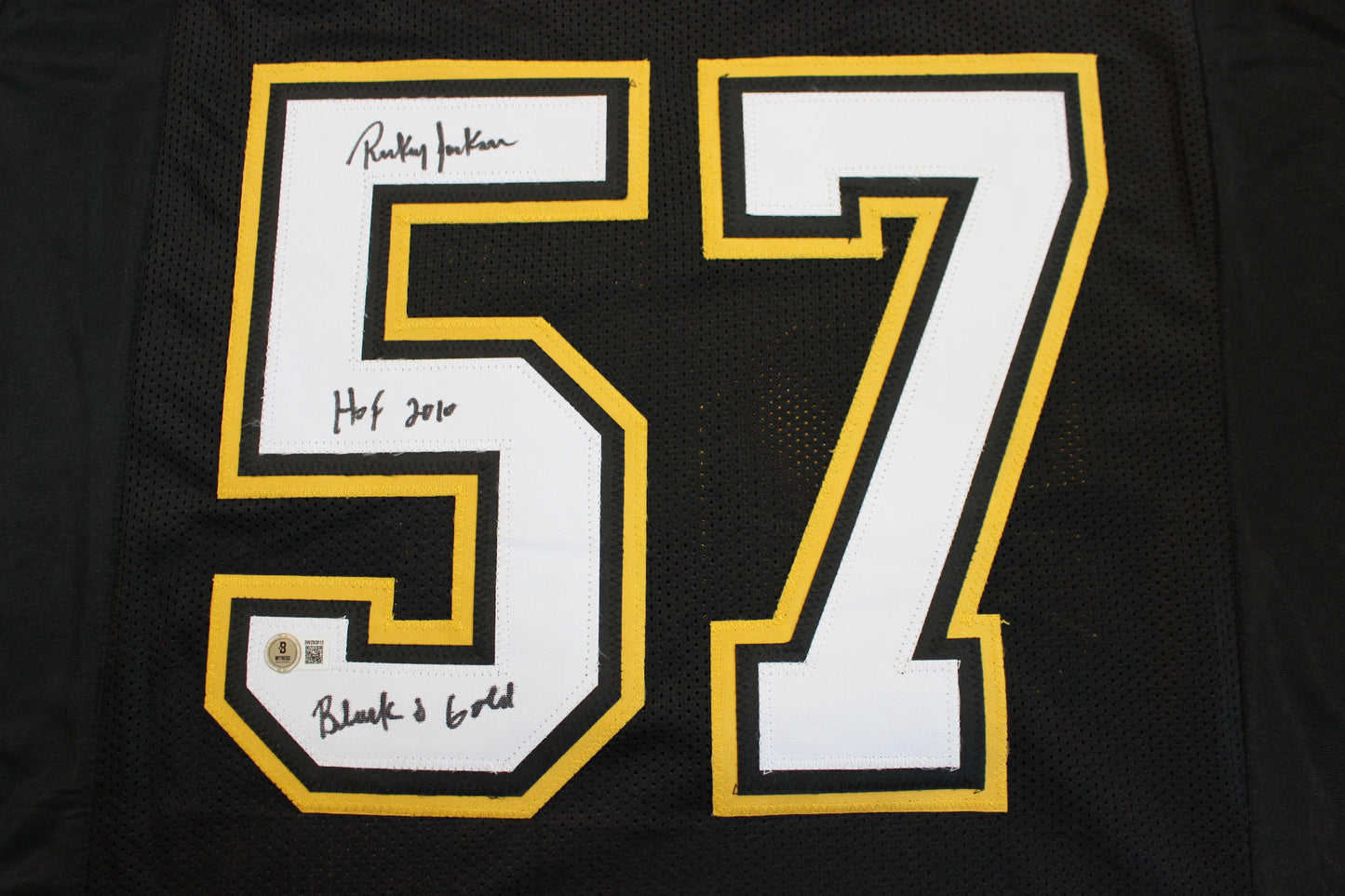 RICKEY JACKSON NEW ORLEANS SAINTS SIGNED THROWBACK JERSEY w/HOF 2010 BAS