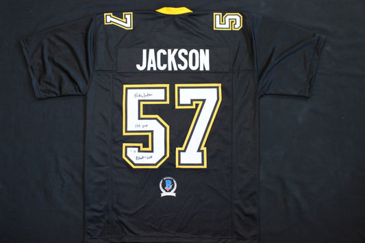 RICKEY JACKSON NEW ORLEANS SAINTS SIGNED THROWBACK JERSEY w/HOF 2010 BAS