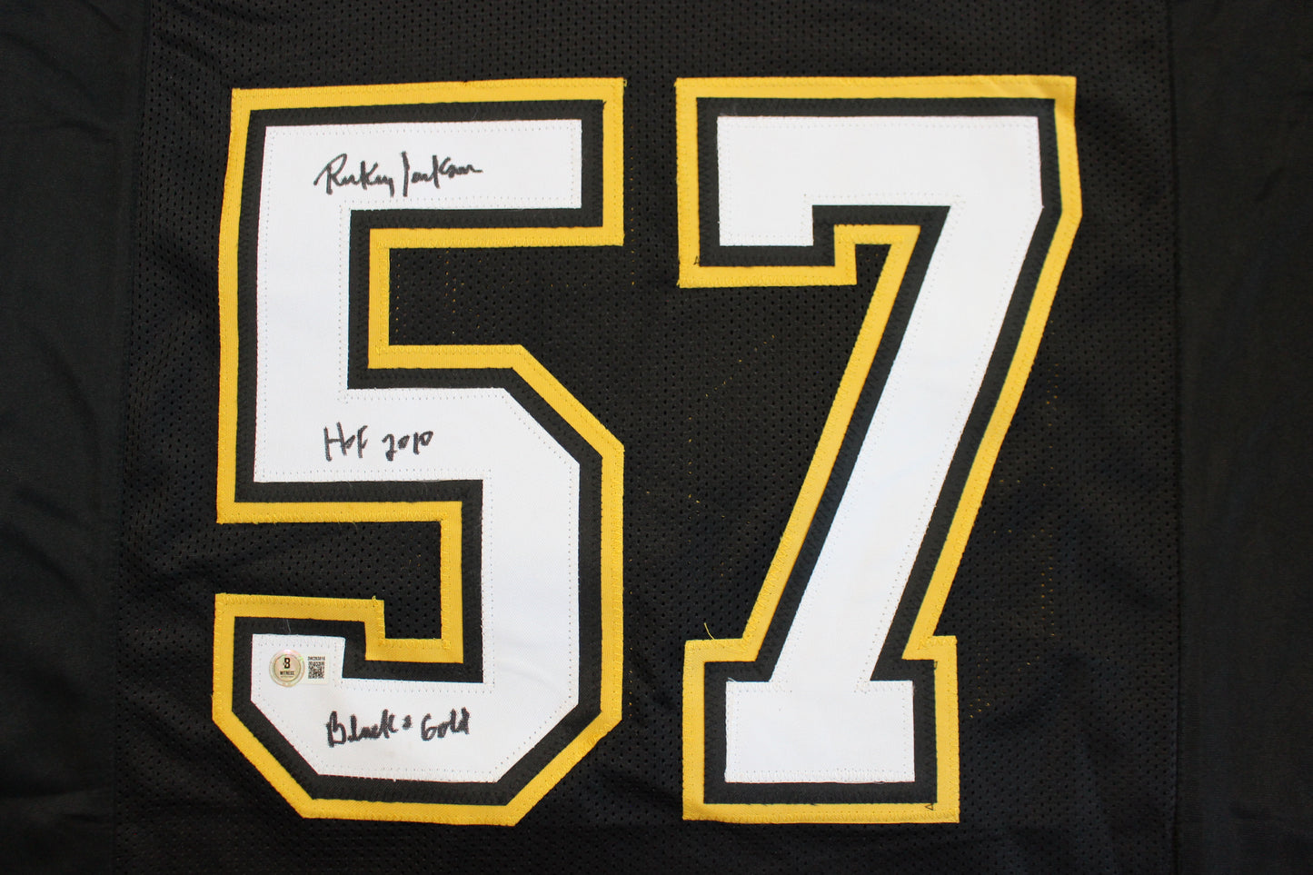 RICKEY JACKSON NEW ORLEANS SAINTS SIGNED THROWBACK JERSEY w/HOF 2010 BAS