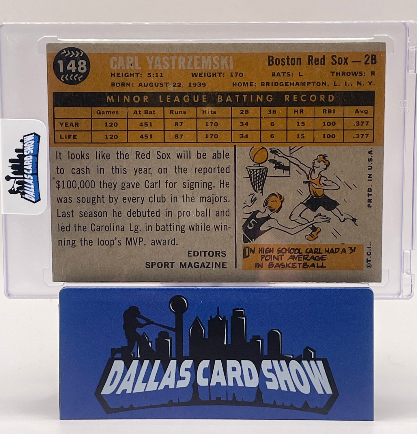 1960 Topps Carl Yastrzemski ROOKIE #148 VG