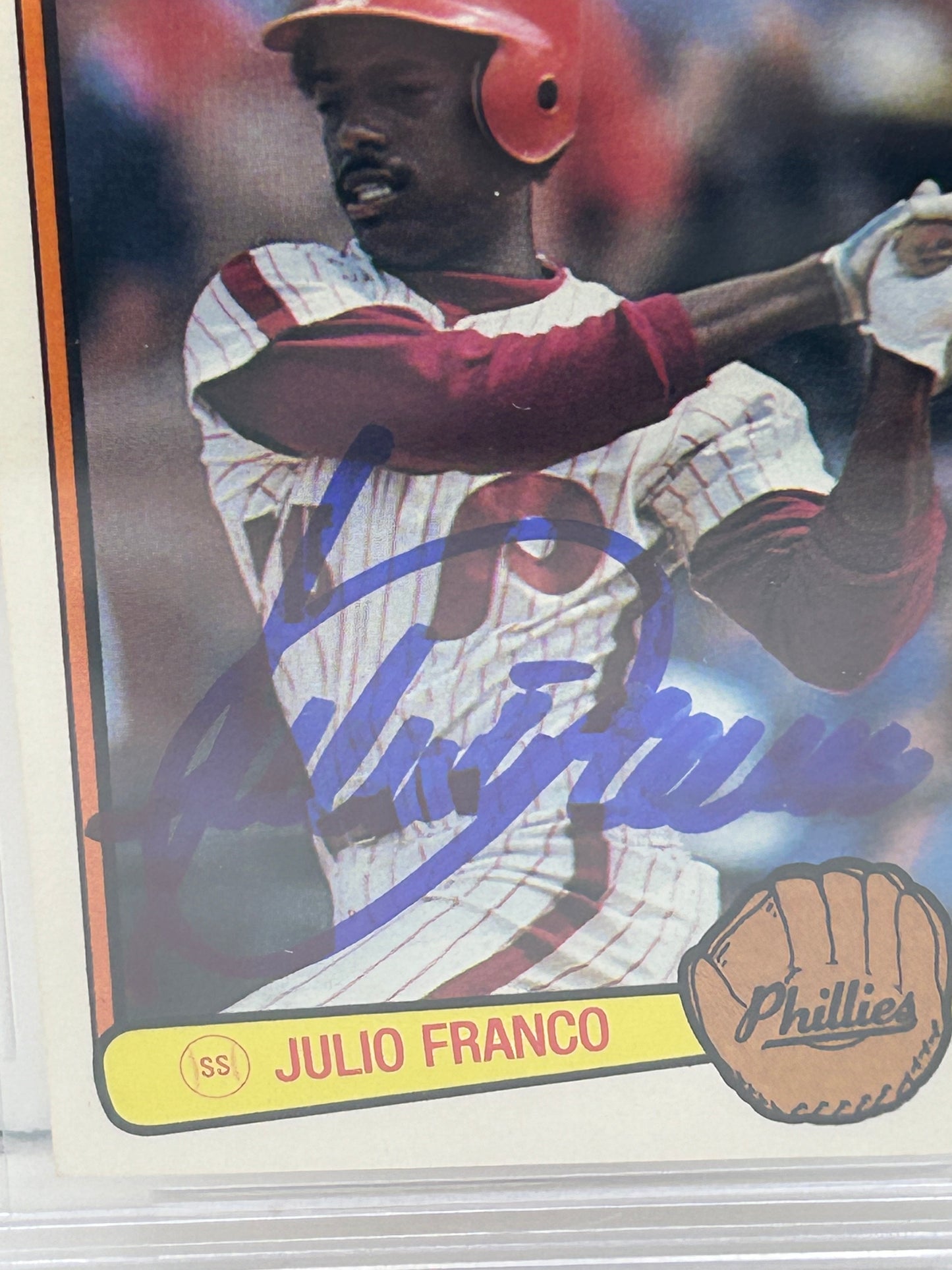 1983 Donruss Julio Franco #525 Auto Beckett Witnessed Beckett 10 Autograph (4692)