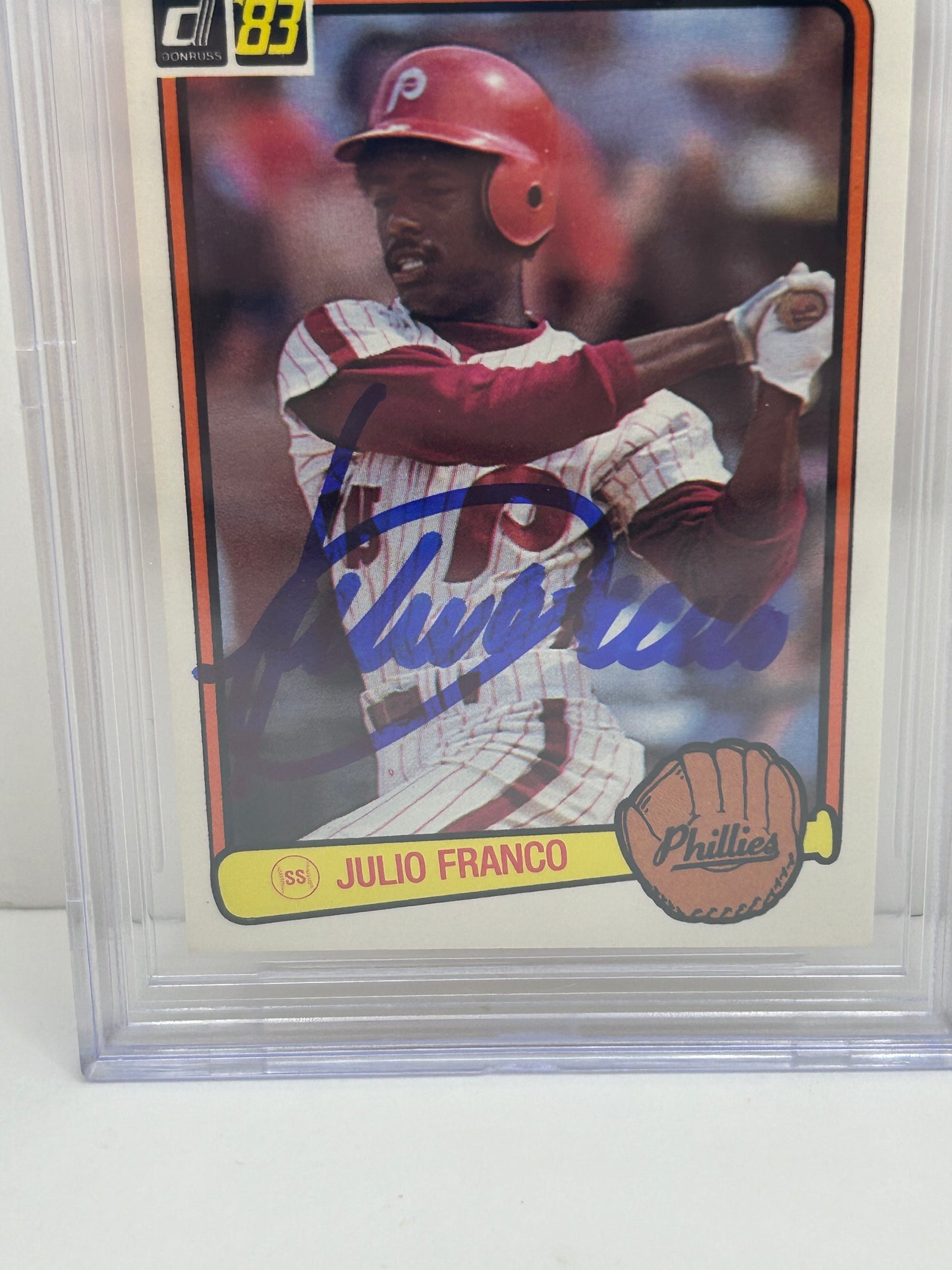 1983 Donruss Julio Franco #525 Auto Beckett Witnessed Beckett 10 Autograph (4695)