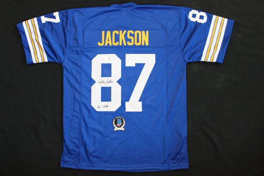 RICKEY JACKSON PITT PANTHERS SIGNED FOOTBALL JERSEY "Go Pitt" BAS COA
