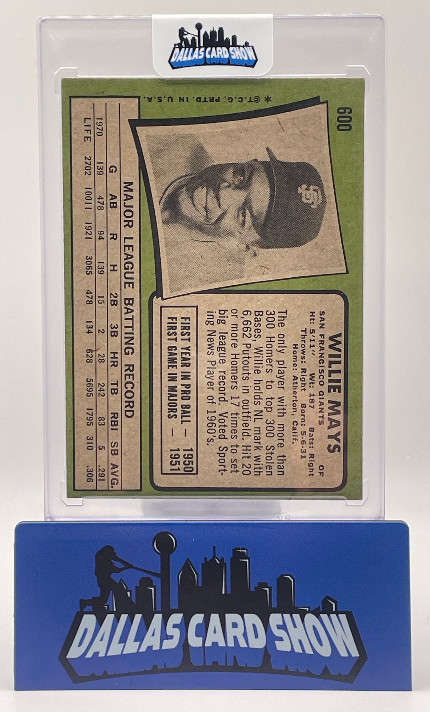 1971 Topps Willie Mays #600 NM
