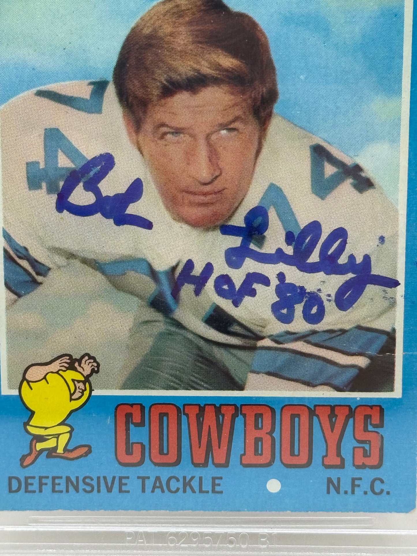 1971 Topps Bob Lilly #144 Beckett Witnessed Beckett Authentic Autograph (4998)