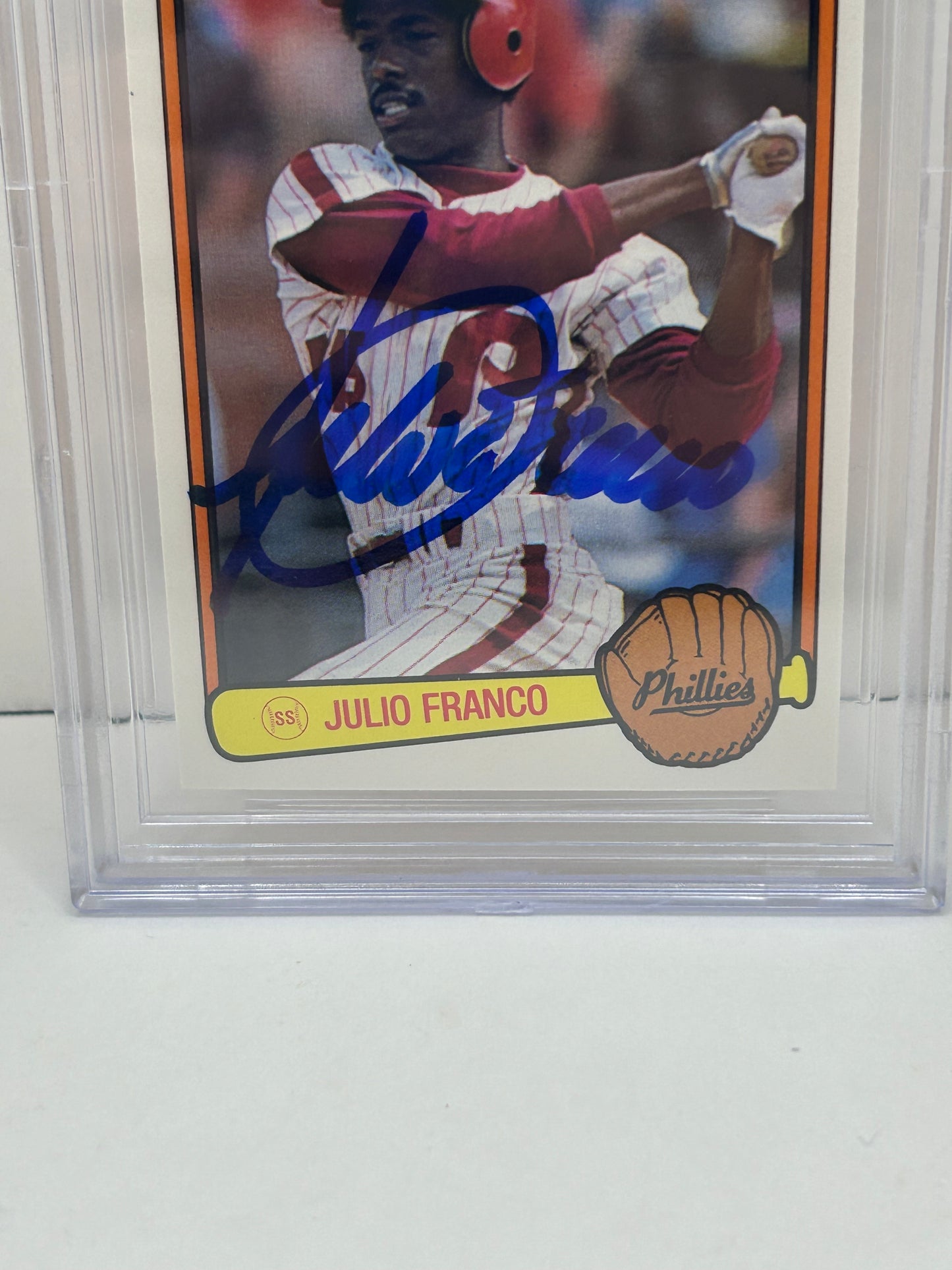 1983 Donruss Julio Franco #525 Auto Beckett Witnessed Beckett 10 Autograph (4696)