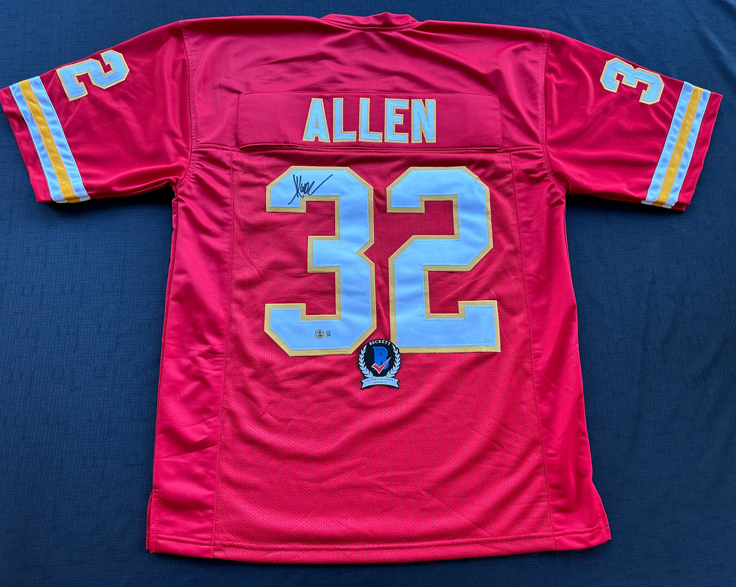 MARCUS ALLEN KANSAS CITY CHIEFS SIGNED JERSEY XL Raiders USC Trojans BAS COA