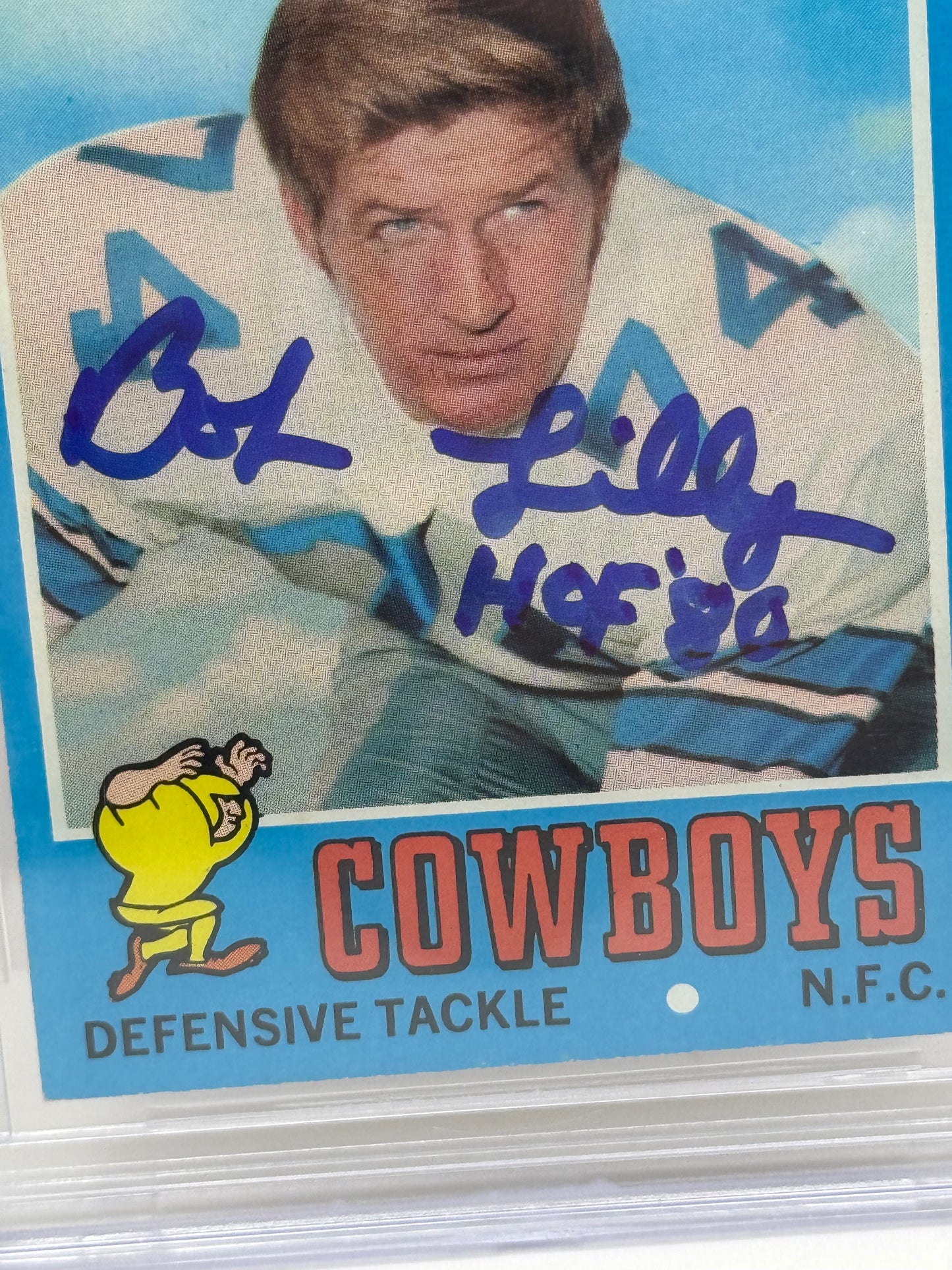 1971 Topps Bob Lilly #144 Beckett Witnessed Beckett Authentic Autograph (3270)