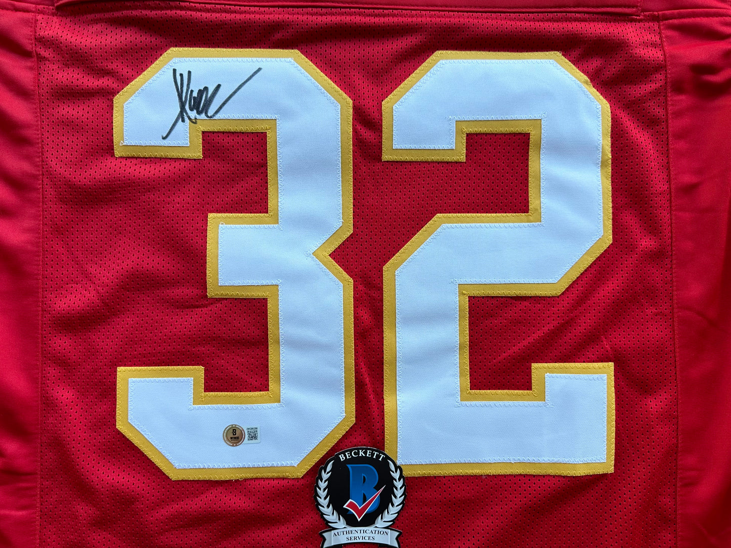 MARCUS ALLEN KANSAS CITY CHIEFS SIGNED JERSEY XL Raiders USC Trojans BAS COA