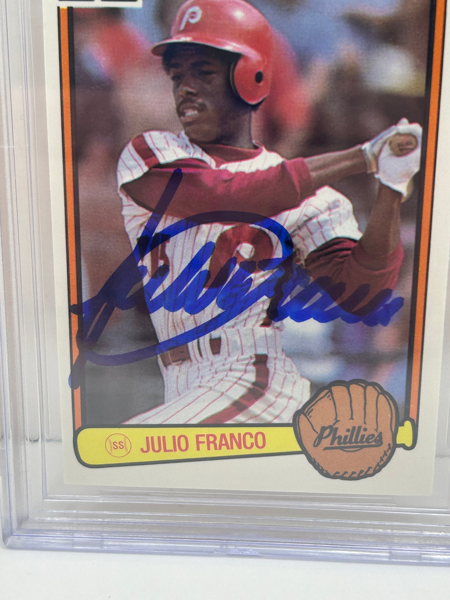 1983 Donruss Julio Franco #525 Auto Beckett Witnessed Beckett 10 Autograph (4697)